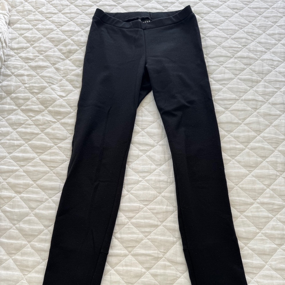 Trouve Black Leggings with Zipper Detail - small